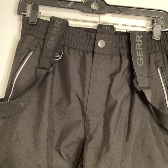 Gerry Black Snow Pants Suspender sz 14-16 - Picture 2 of 5
